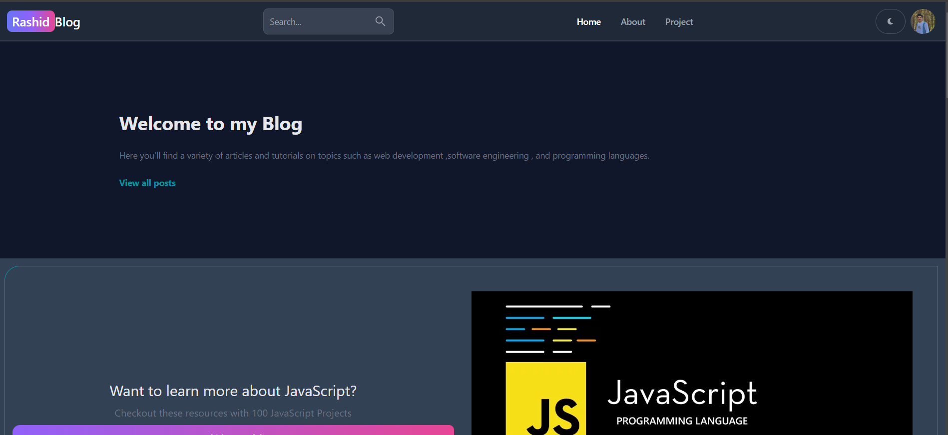 Full stack blog app